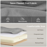 50 Inches Storage Ottoman, Upholstered Bedroom Bench with Rolled Arms and Button Tufted Storage, Light Grey