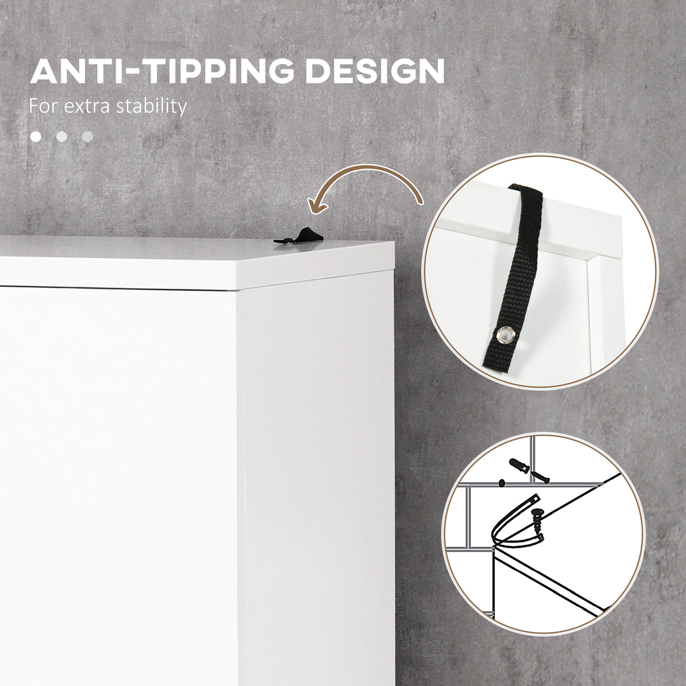 Bathroom Cabinet, Freestanding Linen Cabinet with Open Shelves and Cupboards, 23.6"x13.2"x72", White