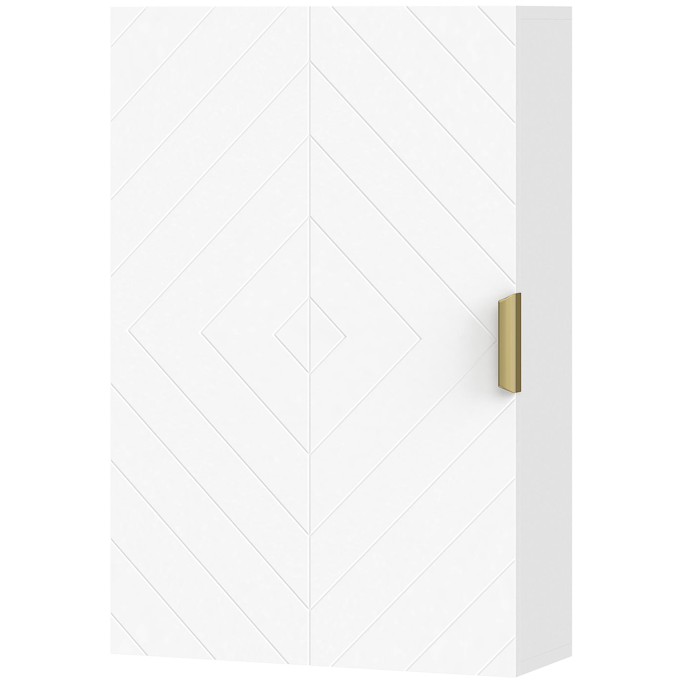 Bathroom Medicine Cabinet, Modern Wall Cabinet with Adjustable Shelves and Single Door for Laundry Room