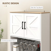 Farmhouse Kitchen Pantry, 68" Freestanding Hutch Storage Cabinet with Microwave Oven Countertop, White