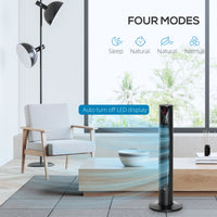 Tower Fan and 16" Pedestal Fan Set, with Remote Control, Height Adjustable, Tilted Head, Timer, Oscillating Standing Fan, Stand Floor Fans for Bedroom, Black
