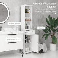 Tall Wooden Bathroom Cabinet Storage Organizer Kitchen Bedroom Decorative