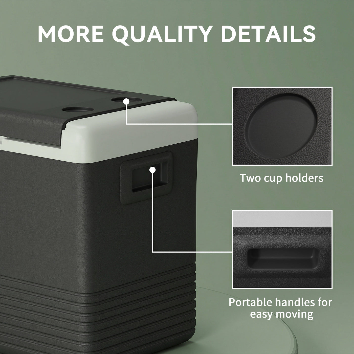 12 Volt Car Refrigerator, 53QT Car Fridge Electric Cooler, 12/24V DC and 100-240V AC, -68-68 ℉, Portable Refrigerator