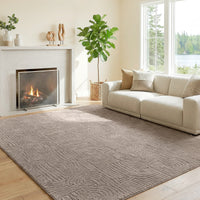 5x7 Area Rug, Luxurious Faux Fur Rug, Non-Slip Floor Carpet for Living Room, Bedroom, Dining Room, Tan