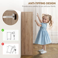Shoe Storage Cabinet with 4 Flip Drawers, Narrow and Slim, 12-20 Pair of Shoes Organizer for Hallway, Entryway, Oak