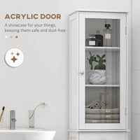 Tall Bathroom Cabinet, Bathroom Storage Cabinet with Drawers, 2 Doors and Adjustable Shelves, White