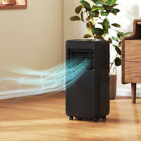 8000 BTU Portable 4-in-1 Air Conditioner with Cool, Dehumidifier, Fan, Sleep, WiFi Voice Remote Control, Black