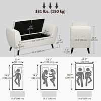 Upholstered Storage Bench with Arms, Modern Ottoman Bench for Bedroom, Entryway, and Living Room, Cream White