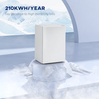 2.5 Cu.Ft Mini Fridge, Single Door Compact Refrigerator with Freezer, Adjustable Thermostat, Reversible Door, White