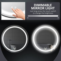 LED Bathroom Mirror for Vanity, Dimmable Lighted Anti Fog Wall Mirror with 3 Temperature Colors, Plug-in, 28 Inch
