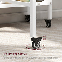 Folding Dining Table, Extendable Kitchen Table for Small Spaces with Storage Shelf and 6 Wheels, Natural Wood