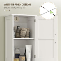 67" Tall Bathroom Cabinet, Narrow Bathroom Storage Cabinet with Drawer, Barn Doors and Adjustable Shelves, White