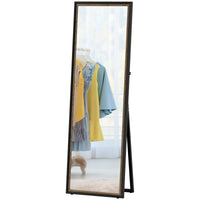 Full Length Mirror, 64" x 21" Rectangle Full Body Mirror with Dual-Tone Frame for Bedroom, Black