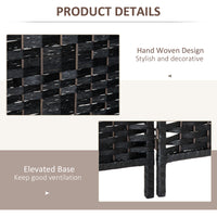 6ft Folding Room Divider, 6 Panel Wall Partition with Wooden Frame for Bedroom, Home Office, Black