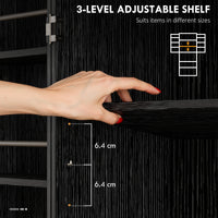 72" Kitchen Pantry Cabinet, Farmhouse Storage Cabinet with 4 Doors, Drawer, 8 Door Shelves and Adjustable Shelf, Black