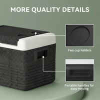 12 Volt Car Refrigerator, 32QT Car Fridge Electric Cooler, 12/24V DC and 100-240V AC, -68-68 ℉, Portable Refrigerator