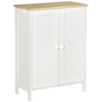 Storage Cabinet with Doors, Cupboard Organization with 2 Adjustable Shelves, Storage Solution for Living Room, Bathroom