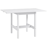 Solid Wood Kitchen Table, Farmhouse Drop Leaf Tables for Small Spaces, Folding Dining Table, for Up to 4 People, White