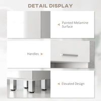 71" Tall Bathroom Storage Cabinet, Narrow Linen Tower with Drawer, Open Shelves, 2 Doors Cabinets and Adjustable Shelves, High Gloss White