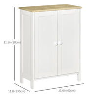 Storage Cabinet with Doors, Cupboard Organization with 2 Adjustable Shelves, Storage Solution for Living Room, Bathroom