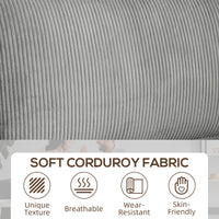 Three Seater Sofa, Fabric 3 Seater Couch with Spring Cushion and Cup Holders for Living Room, Bedroom, Light Grey