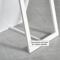 58" x 20" Full Length Mirror with Frame, Floor Standing Mirror, Rectangular Full Body Mirror for Bedroom, Living Room, White