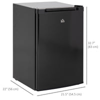 Upright Freezer, 3 Cu.Ft Mini Freezer with Reversible Single Door, Adjustable Thermostat for Home, Dorm, Black