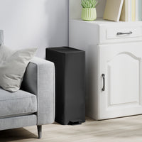 5.3 gal/20 L Stainless Steel Kitchen Garbage Can with Soft-close Lid, Foot Pedal, Fingerprint-Proof, Black