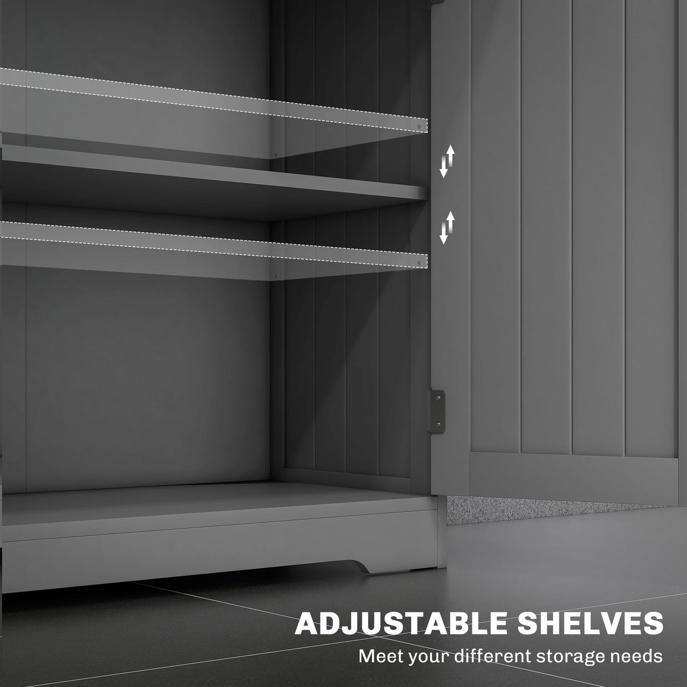 Bathroom Cabinet, Bathroom Storage Cabinet with 2 Drawers, Adjustable Shelf for Living Room, Entryway, Grey