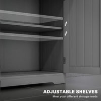 Bathroom Cabinet, Bathroom Storage Cabinet with 2 Drawers, Adjustable Shelf for Living Room, Entryway, Grey