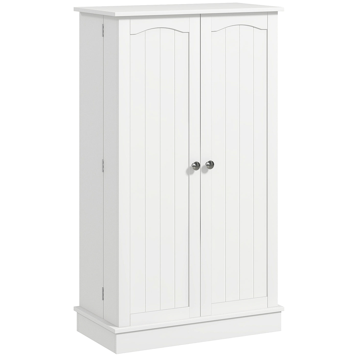 Freestanding Pantry Cabinet 41 Inch Kitchen Pantry with Spice Racks and Adjustable Shelves for Home Use, White