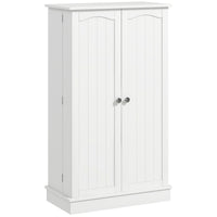 Freestanding Pantry Cabinet 41 Inch Kitchen Pantry with Spice Racks and Adjustable Shelves for Home Use, White