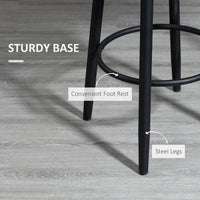 Extra Tall Bar Stools Set of 2, Modern 360° Swivel Barstools, Dining Room Chairs with Steel Legs Footrest, Charcoal Grey