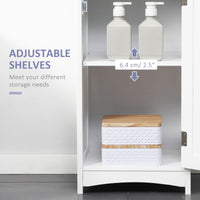 Tall Bathroom Storage Cabinet, Slim Bathroom Cabinet with 3 Tier Shelf, Drawer, Door, Freestanding Linen Tower, White