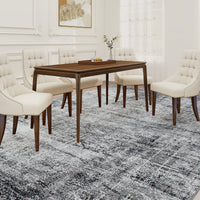 Area Rug for Living Room 8x10, Modern Abstract Machine Washable Rug, Non-Slip Carpet for Bedroom, Dining Room, Grey