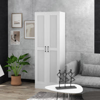 69" Pantry Cabinet with Storage, Kitchen Pantry Storage Cabinet with Soft Close Doors and Adjustable Shelves, White