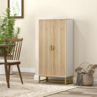 47" Kitchen Pantry Cabinet, Freestanding Kitchen Storage Cabinet with 12 Door Shelves and Adjustable Shelves, White