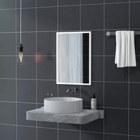 20" x 28" Bathroom Mirror for Wall, Rectangular Mirror for Living Room, Bedroom, Entryway, White