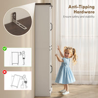 72" Pantry Cabinet, Farmhouse Freestanding Kitchen Storage Cabinet with Adjustable Shelves for Dining Room, White