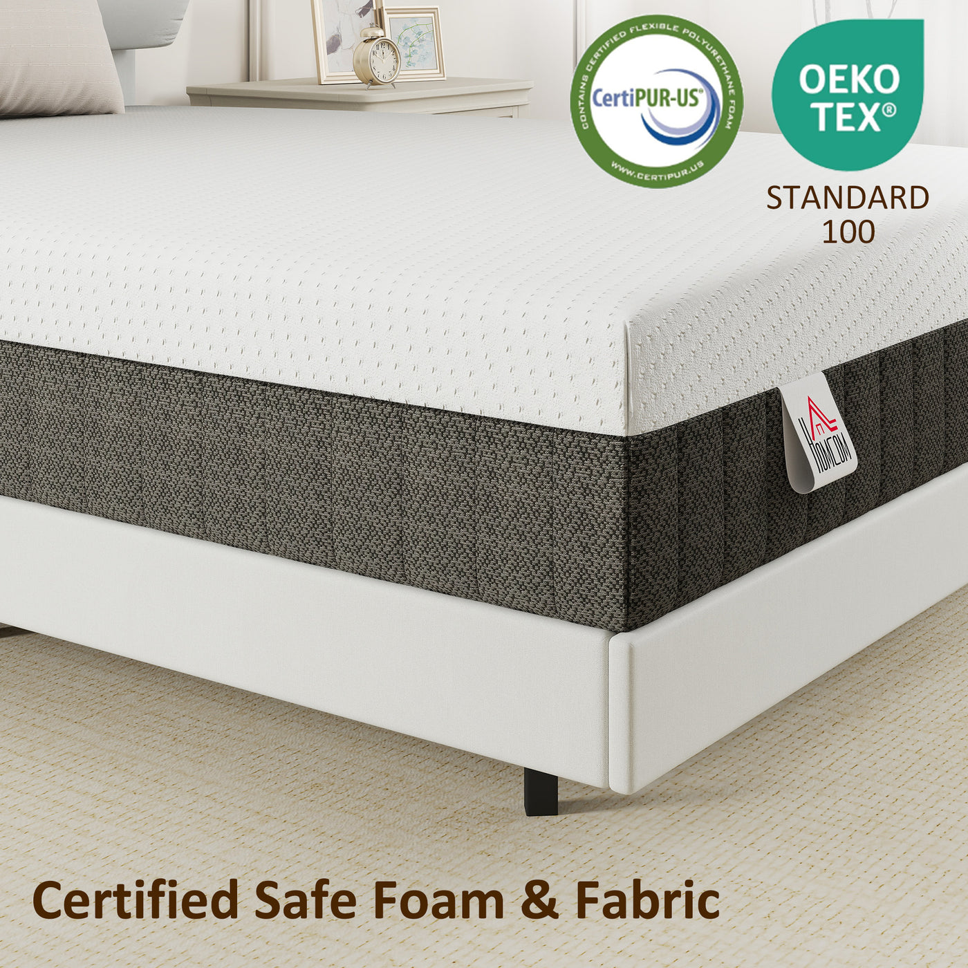 10 Inch Queen Mattress in a Box, Pressure Relief & Lumbar Support, CertiPUR-US Certified, Medium Firm