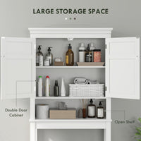 3-Tier Over Toilet Storage Unit Washing Machine Cabinet Dryer Cabinet with Adjustable Shelf for Bathroom, Laundry