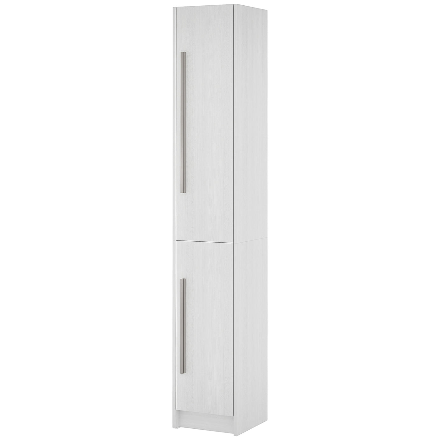 Freestanding Tall Bathroom Storage Cabinet with Adjustable Shelves, Bathroom Organizer, White Wood Grain
