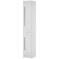 Freestanding Tall Bathroom Storage Cabinet with Adjustable Shelves, Bathroom Organizer, White Wood Grain