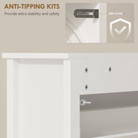 Slim Shoe Cabinet with 3 Flip Drawers, Shoe Storage Cabinet with Adjustable Shelves for Entryway, Holds 18 Pairs, White