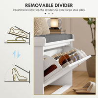 Shoe Storage with Seat, Upholstered Hallway Bench, Shoe Bench with Flip Drawer, Adjustable Shelf for 6-8 Pairs of Shoes