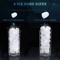 Portable Ice Maker, Self Cleaning Ice Machine with 9 Ice Cubes Ready in 6 Mins, 26lbs/24Hrs, 2 Sizes of Bullet Ice