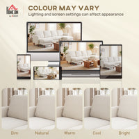 Sectional Sofa, Corduroy U Shaped Couch with Double Chaise and Spring Cushions, 2200lb Capacity, Beige