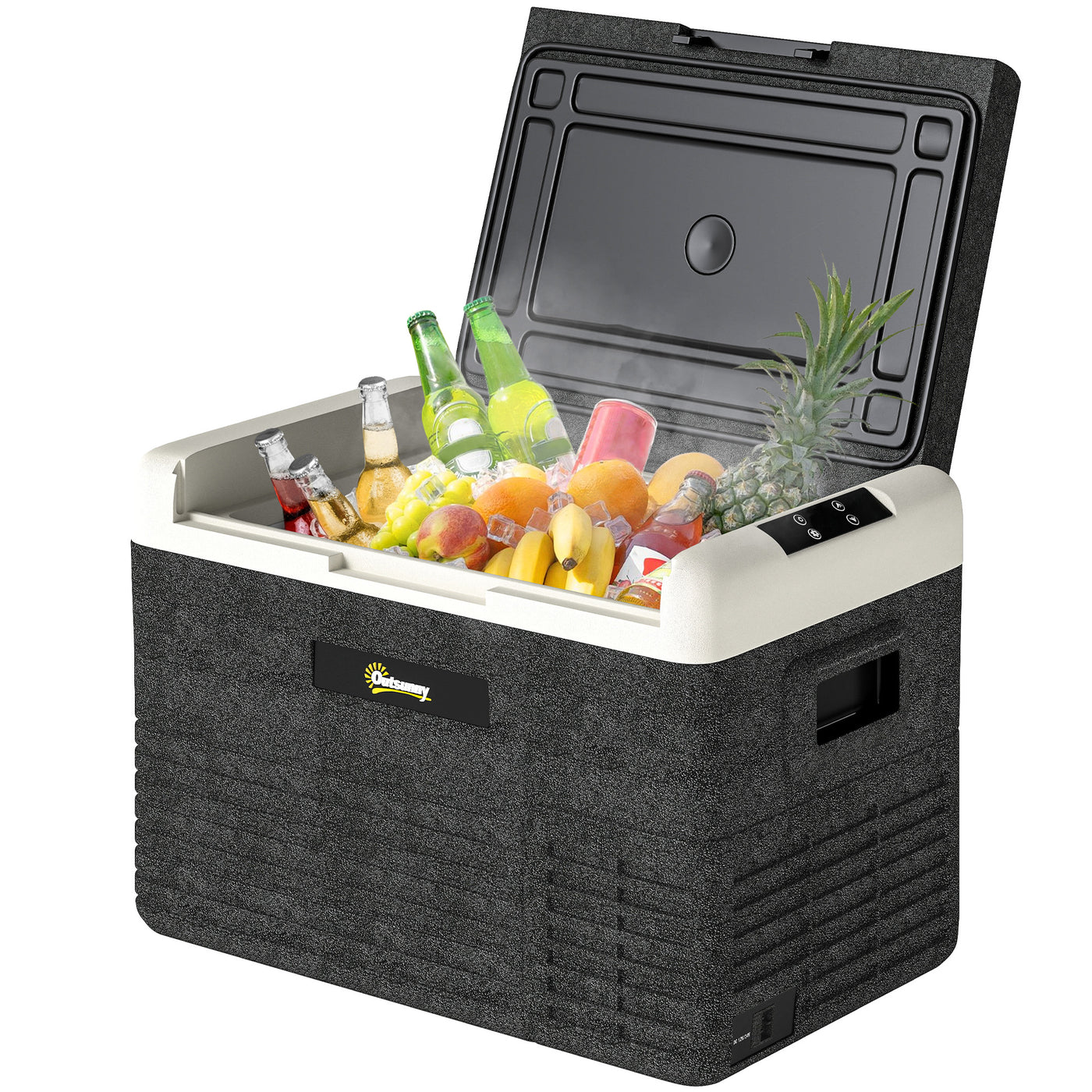 12 Volt Car Refrigerator, 32QT Car Fridge Electric Cooler, 12/24V DC and 100-240V AC, -68-68 ℉, Portable Refrigerator