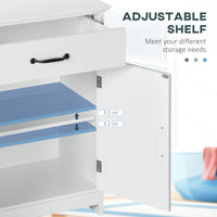 3-Piece Bathroom Furniture Set, Modern Bathroom Storage Cabinet with Drawers and Shelves, Tall and Small Floor Cabinets, Wall-mounted Medicine Cabinet, White