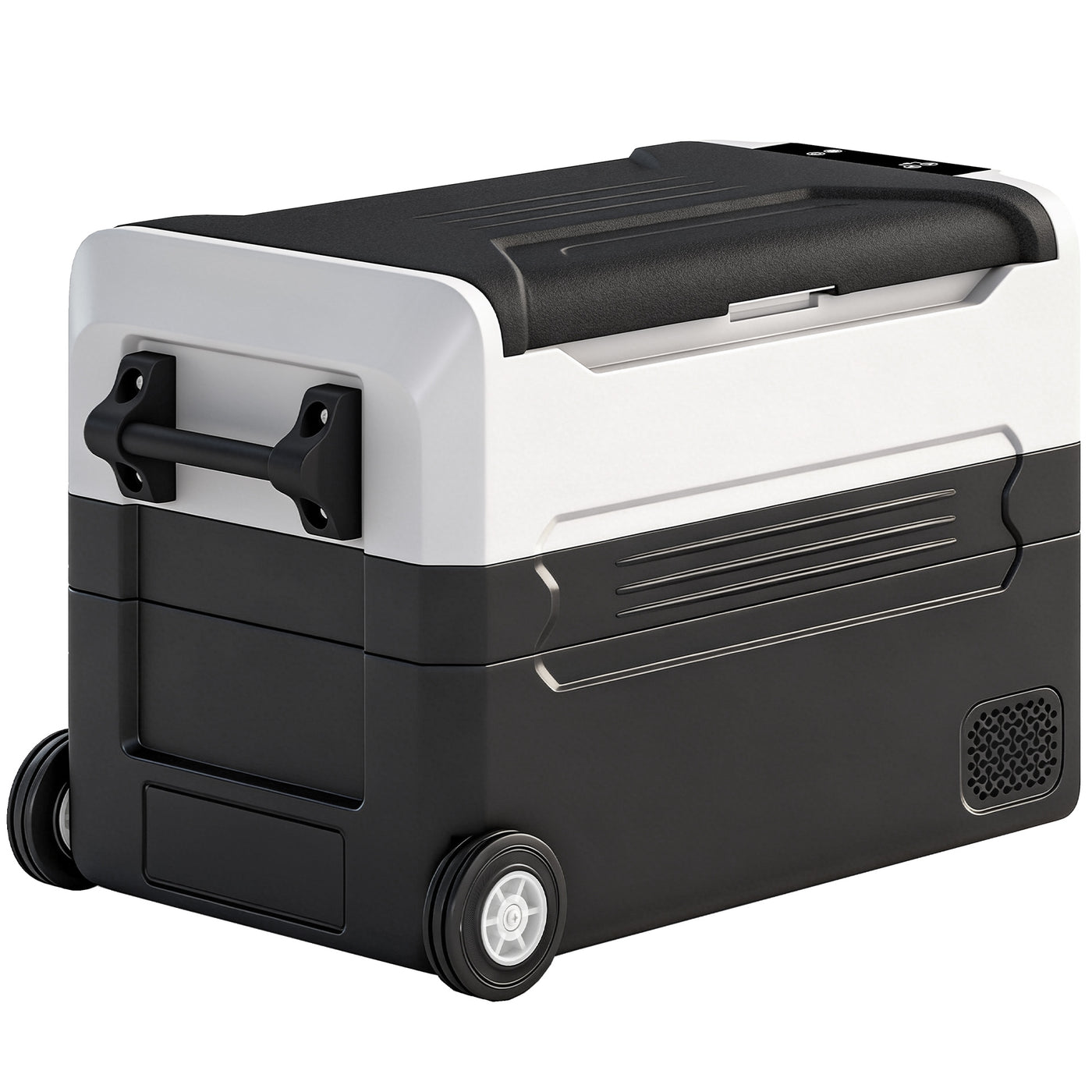 12 Volt Car Refrigerator, 42QT Car Fridge with App Control, 12/24V DC and 100-240V AC, Black